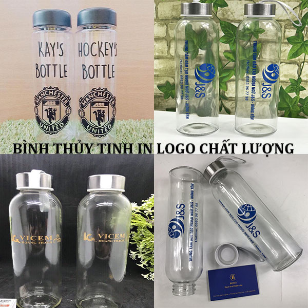 bình thủy tinh in logo